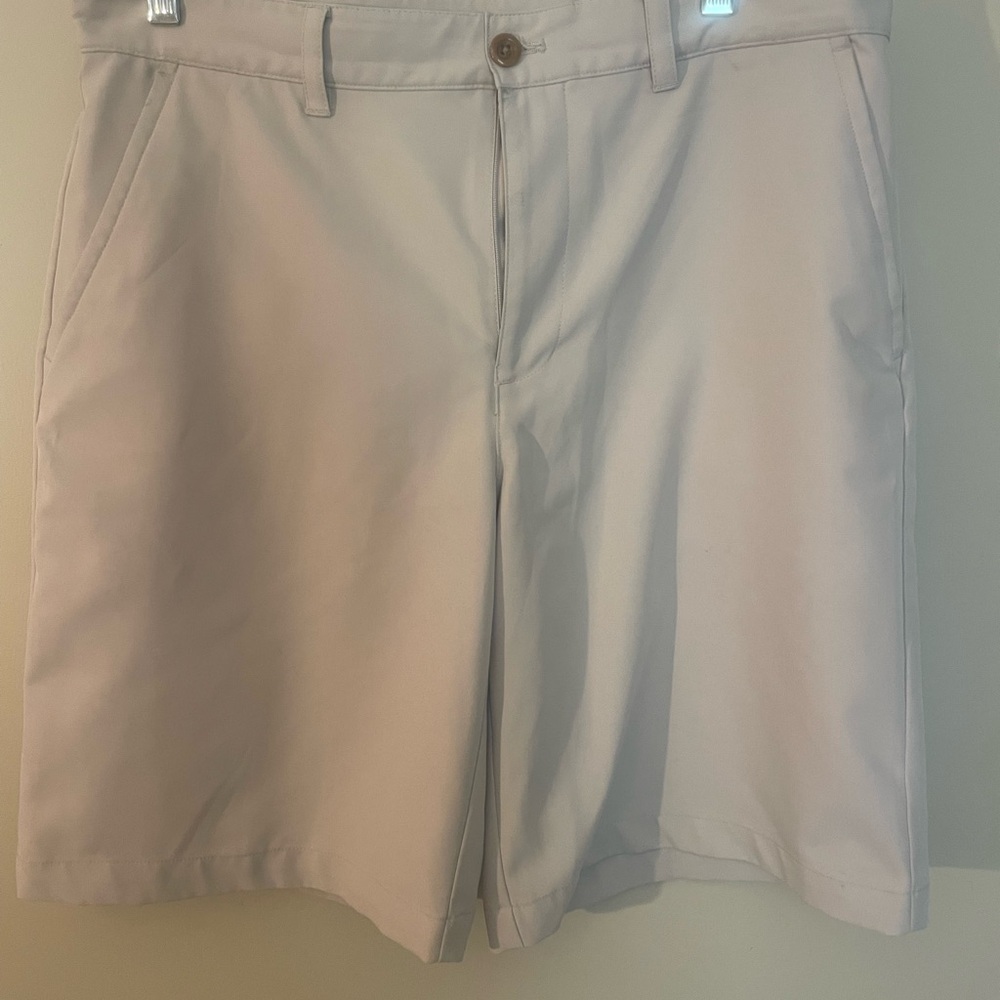 Izod Tan Flat Front Shorts